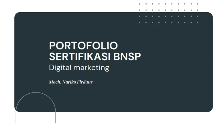 Sertifikasi Portofolio Pemasaran Digital